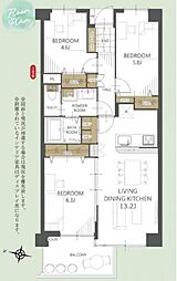 ソフィア川口幸町 3LDKの間取図画像