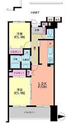 グレーシア板橋 2LDKの間取図画像