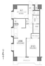 キャニオンビュー光ヶ丘 1SLDKの間取図画像