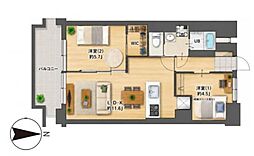 赤羽台四丁目住宅 2LDKの間取図画像