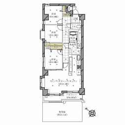 リベルテ南万騎ケ原 3LDKの間取図画像