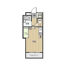 パレス・フレンド 1階ワンルームの間取り