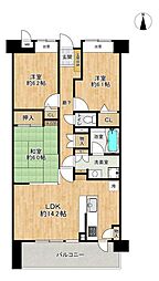ディアステージ国府 3LDKの間取図画像