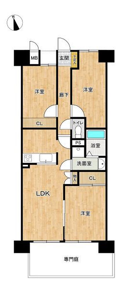 3LDK 間取り