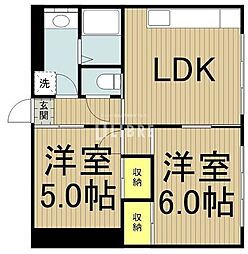 ベルフィオーレ 2LDKの間取図画像