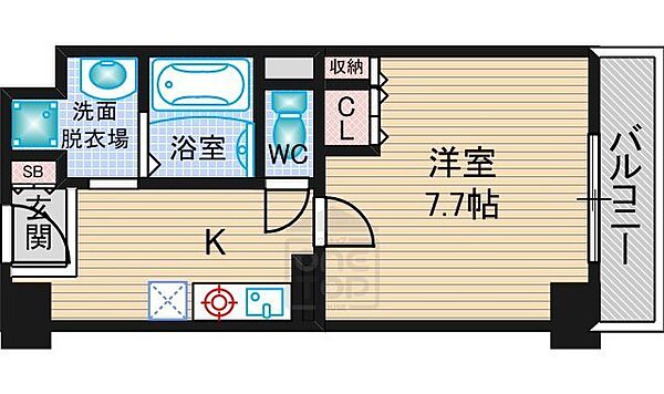 大阪府茨木市双葉町(賃貸マンション1K・8階・26.02㎡)の写真 その2