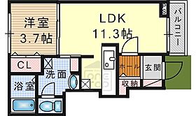 大阪府茨木市藤の里２丁目2番1号（賃貸アパート1LDK・1階・37.13㎡） その2