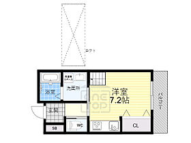 大阪府茨木市蔵垣内３丁目（賃貸アパート1R・2階・22.91㎡） その2