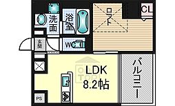 阪急京都本線 南茨木駅 徒歩5分の賃貸マンション 4階1LDKの間取り