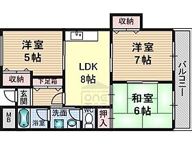 大阪府茨木市南春日丘１丁目（賃貸マンション3LDK・1階・54.00㎡） その2