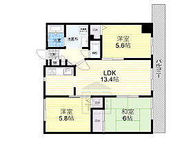 大阪府茨木市東中条町1番5号（賃貸マンション3LDK・3階・65.01㎡） その2