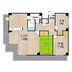 ロイヤル南茨木 3LDKの間取図画像