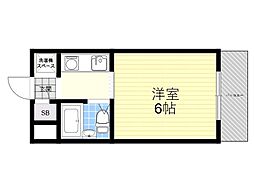 ジョイフル富田 1Kの間取図画像