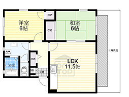 メゾン・ヴィータ 2LDKの間取図画像