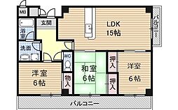 グランドール山口 3LDKの間取図画像