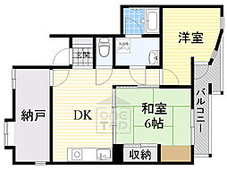 ドムス西高槻 2SDKの間取図画像