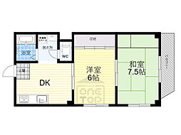 コーポマヤ 2DKの間取図画像