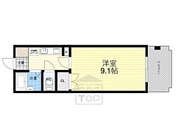 穂積マンション 1Kの間取図画像