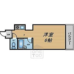 ハイム白山 ワンルームの間取図画像