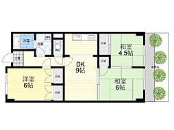 吉田マンション東雲パート2 3LDKの間取図画像
