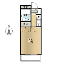 ロイヤルハイツ 1Kの間取図画像