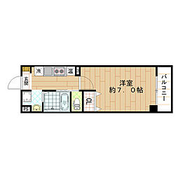 DAP正雀 1Kの間取図画像