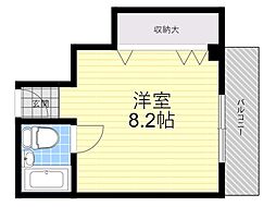 ロジェットたちばな ワンルームの間取図画像