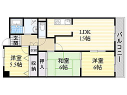 グランデパイース 3LDKの間取図画像