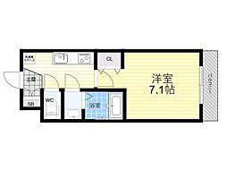 KORE・YIELD千里丘 1Kの間取図画像