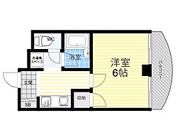 グランディール茨木 1Kの間取図画像