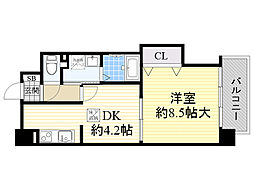 サウスアルカディア 1DKの間取図画像