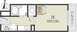 スチューデントパレス茨木 ワンルームの間取図画像