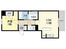 ステラガーデン茨木 1LDKの間取図画像