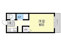 ホワイトハイツ春日 1Kの間取図画像