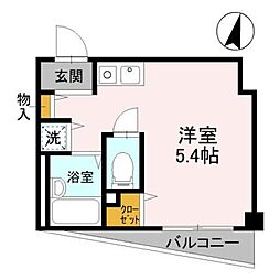 アルビオン千里丘 ワンルームの間取図画像