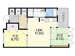 ルンガヴィータ 2LDKの間取図画像