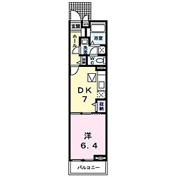 サンシャインニシダ 1DKの間取図画像
