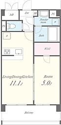 デルスールラローザ 1LDKの間取図画像