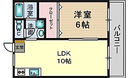 ブライトン24ノース 1LDKの間取図画像