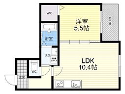 フジパレス光陽 1LDKの間取図画像
