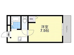 エンジェリマンション 1Kの間取図画像