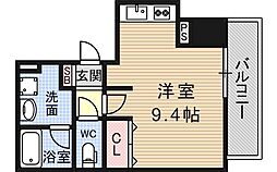 ザ・レジデンスイバラキ ワンルームの間取図画像