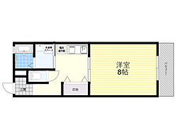 コスモコーポラス 1Kの間取図画像