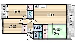 クレサンテール 3LDKの間取図画像