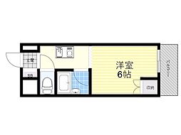 ハイツエレガンス 1Kの間取図画像