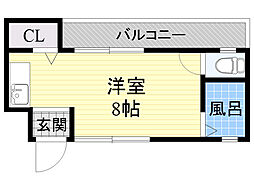 ネオセレス五番館 ワンルームの間取図画像