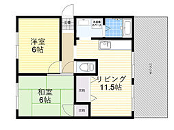 ロジュマン・K 2LDKの間取図画像
