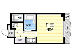 アルドーレ千里丘 ワンルームの間取図画像