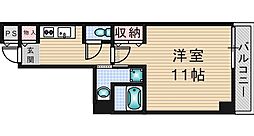 フジロイヤルローズコート 1Kの間取図画像