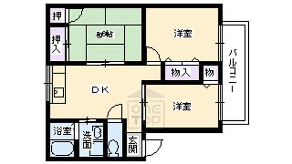 大阪府茨木市真砂１丁目(賃貸アパート3DK・1階・55.00㎡)の写真 その2